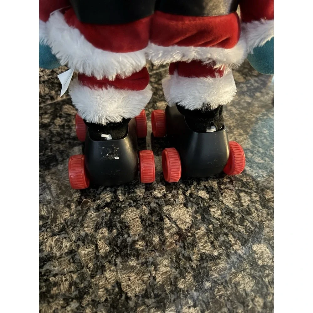 Holiday Home Accents Gemmy Animated Skating Santa Plush - 16''‎